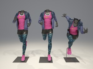 female mannequin nike pack 4 3Dモデル