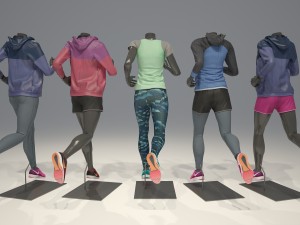 female mannequin nike pack 4 3Dモデル
