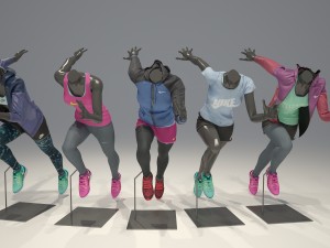 female mannequin nike pack 4 3Dモデル