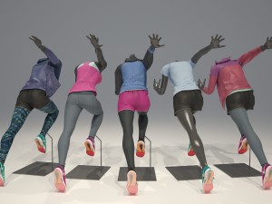 female mannequin nike pack 4 3Dモデル