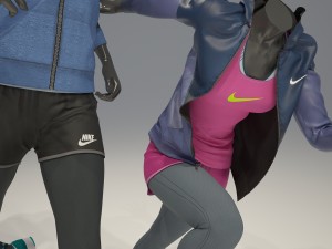 female mannequin nike pack 4 3Dモデル