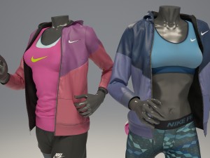 female mannequin nike pack 4 3Dモデル