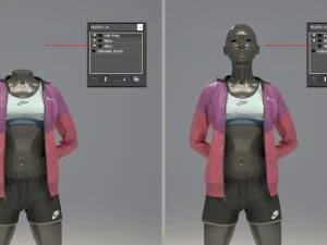 female mannequin nike pack 4 3D Model