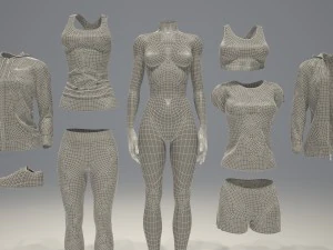 female mannequin nike pack 4 3D Model