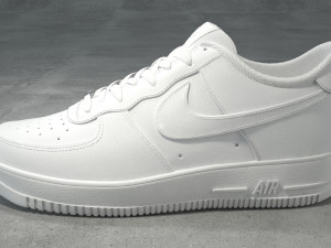 nike air force 1 low white 3D in 3DExport