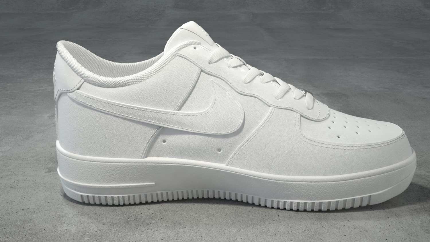Correction steel Person in charge of sports game nike air force 1 low white 3D Model in Clothing 3DExport