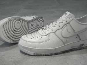 nike air force 1 low white 3D Model
