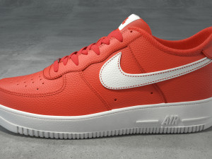 nike air force 1 low team orange-white Modello 3D