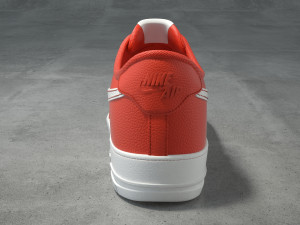 nike air force 1 low team orange-white Modello 3D