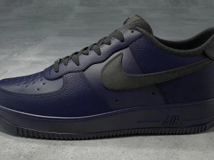 nike air force 1 low binary blue-black 3D Model
