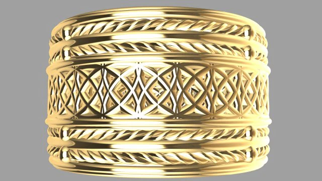 filigree ring 3D Print Model .c4d .max .obj .3ds .fbx .stl .blend