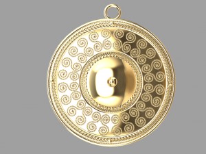 roman pendant filigree 3D Print Model