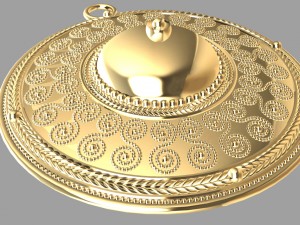 roman pendant filigree 3D Print Model