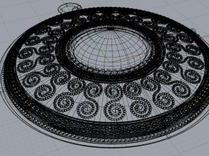 roman pendant filigree 3D Print Model
