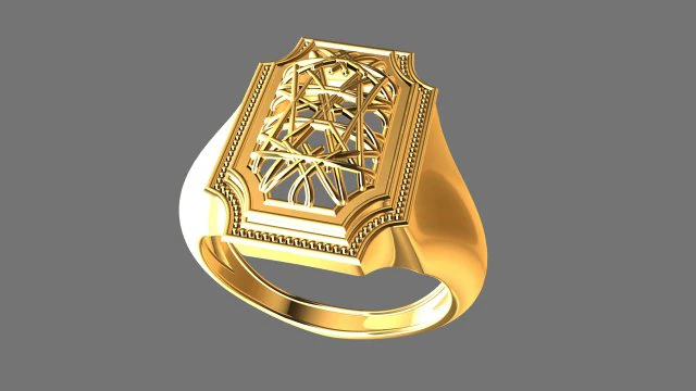 wired ring 3D Print Model .c4d .max .obj .3ds .fbx .stl .blend