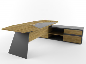 aulenti-8-ft-office-table-veneer-finish 3D Model