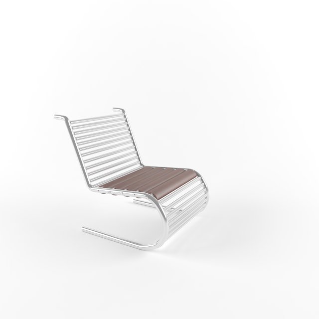 chair steel 3D Model .c4d .max .obj .3ds .fbx .stl .blend 