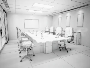 Conference room 3D Model