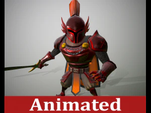 cartoon medieval knight 3D Model