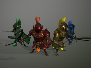 cartoon medieval knight Modelo 3D