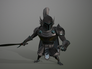 cartoon medieval knight Modelo 3D