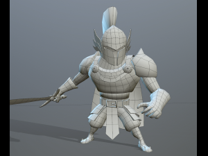 cartoon medieval knight Modelo 3D