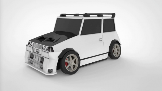 low poly volkswagen concept speed model - 3ds max - keyshot 