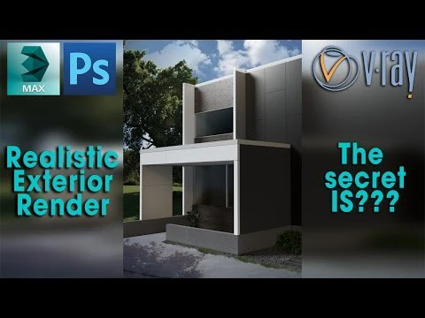 3ds Max'te Ger&ccedil;ek&ccedil;i Vray Dış Aydınlatma - Photoshop 
