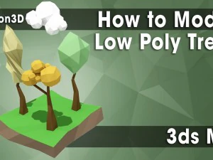 How to Model Low Poly Trees - 3ds Max 3D Tutorials