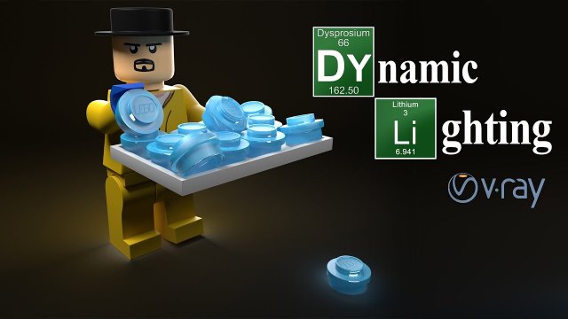 Dynamic Lighting in Vray 3ds max Tutorial - Lego Heisenberg