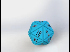 dices 4 faces 10 faces 20 faces 3D Print Model
