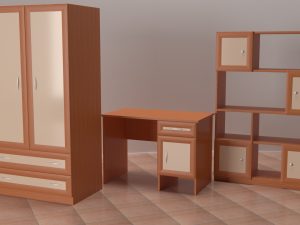 shelving desk wardrobe Modèle 3D