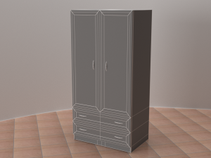 shelving desk wardrobe Modèle 3D