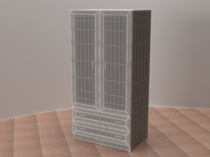 shelving desk wardrobe Modèle 3D