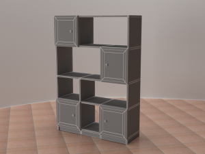 shelving desk wardrobe Modèle 3D