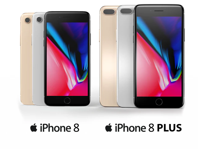 iphone 8 and iphone 8 plus collection 3D Model .c4d .max .obj .3ds .fbx .stl .blend 