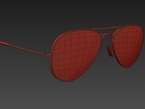 ray ban aviator 7 colors Model 3D
