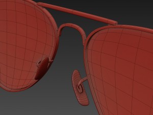 ray ban aviator 7 colors Model 3D