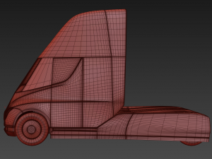 tesla semi truck 3D मॉडल
