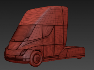 tesla semi truck 3D मॉडल