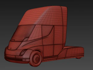 tesla semi truck 3D Model