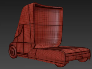 tesla semi truck 3D Model