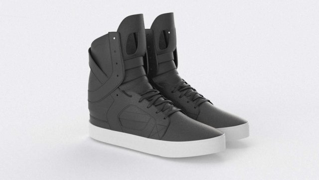 supra skytop 2 shoes 3D 模型 .c4d .max .obj .3ds .fbx .stl .blend 