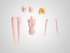 barbie doll 3D मॉडल