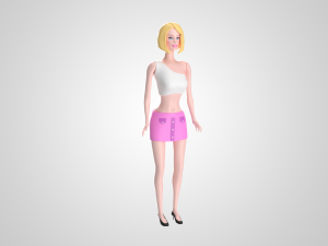 barbie doll 3D मॉडल