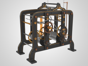 tower clock mechanism 3D Model