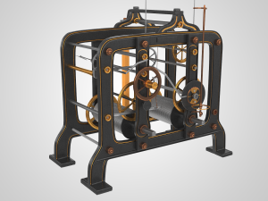 tower clock mechanism 3D मॉडल