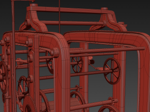 tower clock mechanism 3D Model