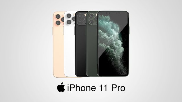 iphone 11 pro 3D 模型 .c4d .max .obj .3ds .fbx .stl .blend 