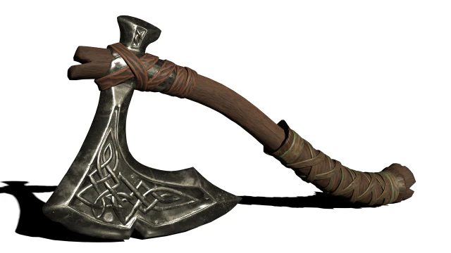 stylized axe 3D Model .c4d .max .obj .3ds .fbx .stl .blend 
